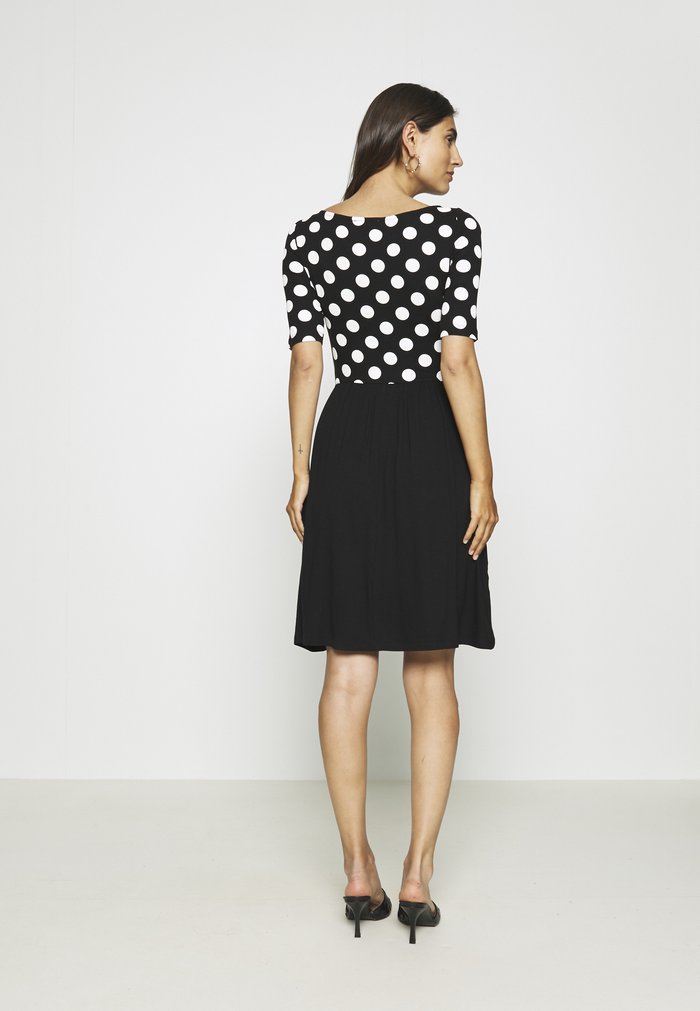 Peignoir Anna Field BOAT NECK PRINT WITH SOLID Noir Femme | XWM-0158121